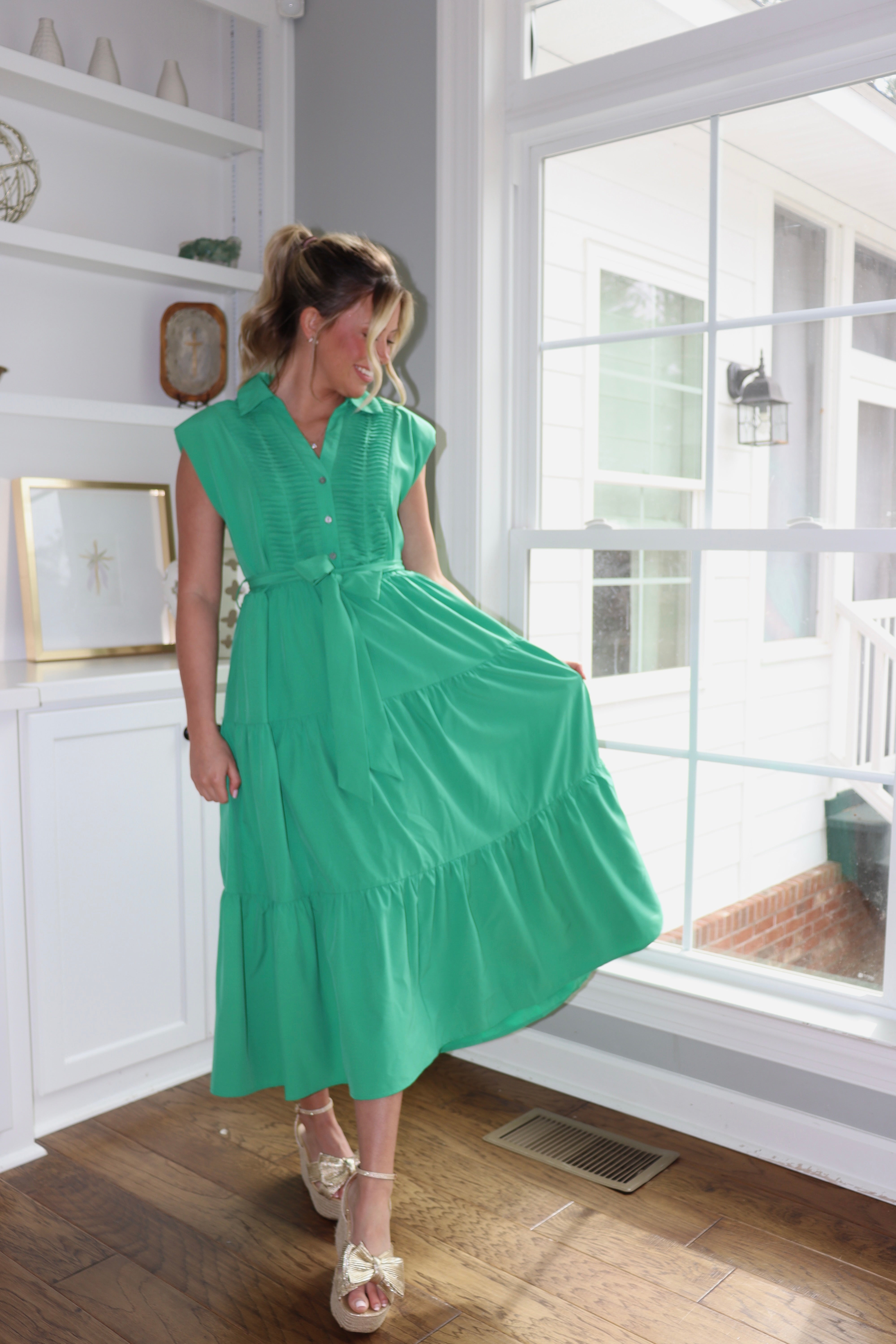 Dress Forum - Garden Grace High Slit Tiered Maxi Dress