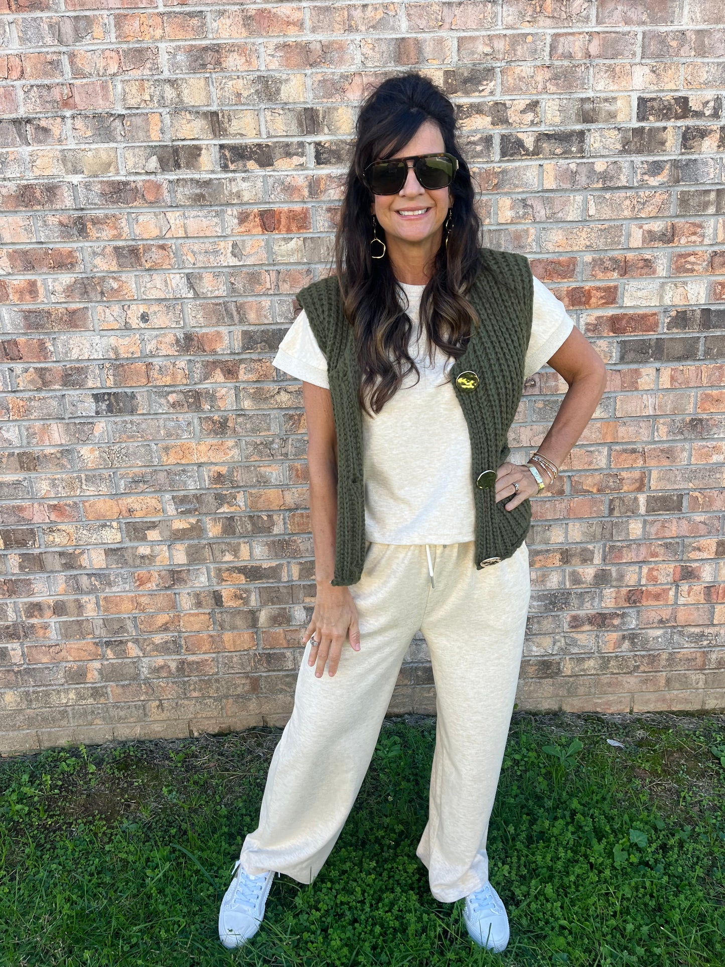 Cream Pant Set