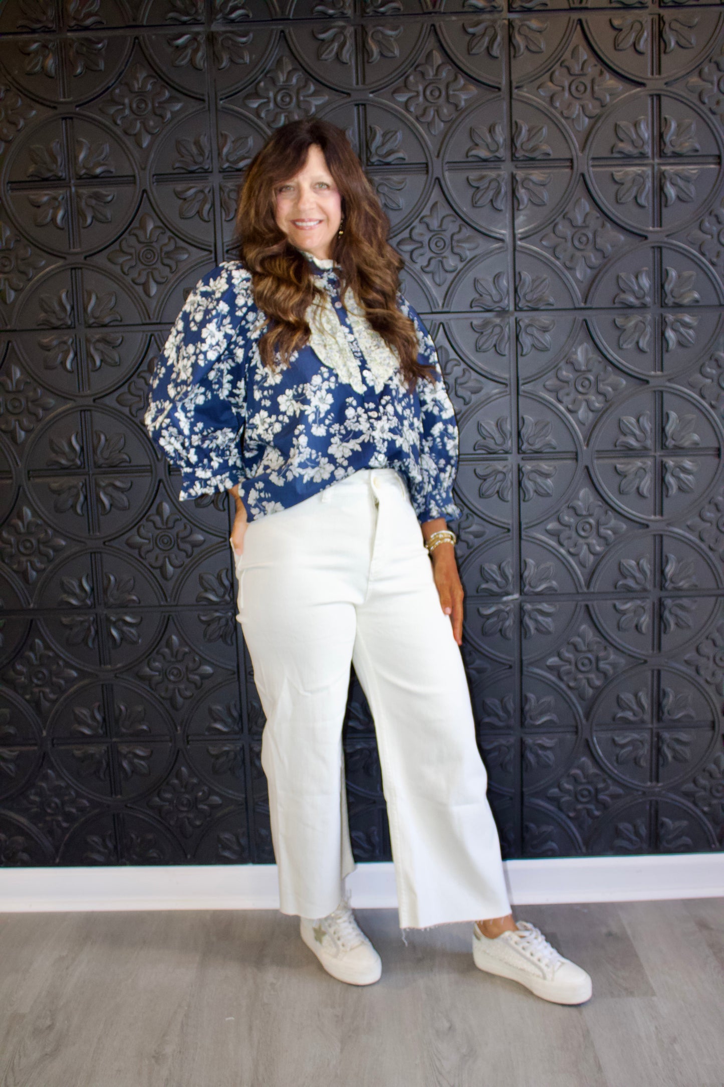 The Gabby Floral Ruffle Top