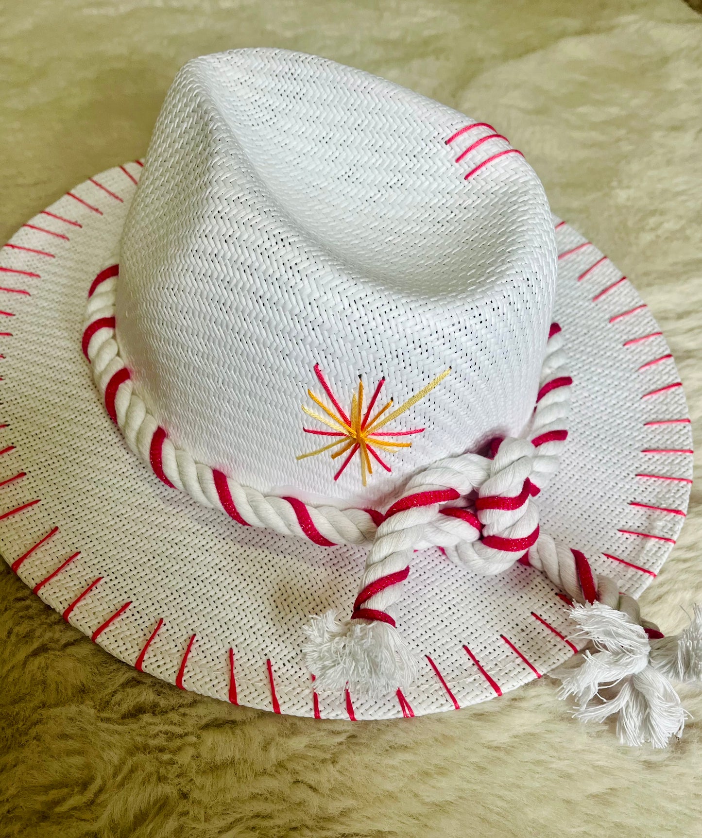 Pink, Yellow, Orange Sunburst Sunhat
