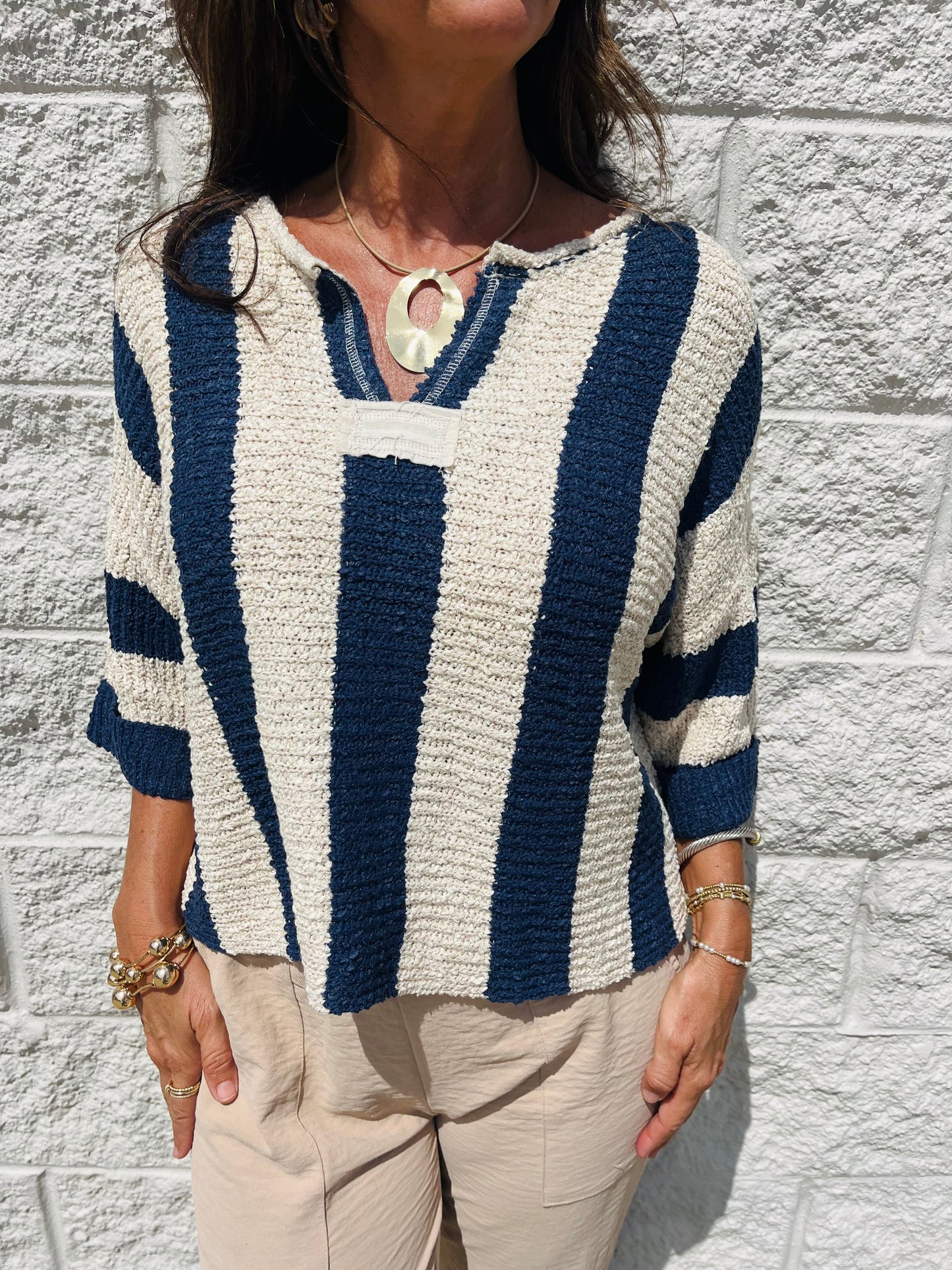 Navy Stripe Sweater
