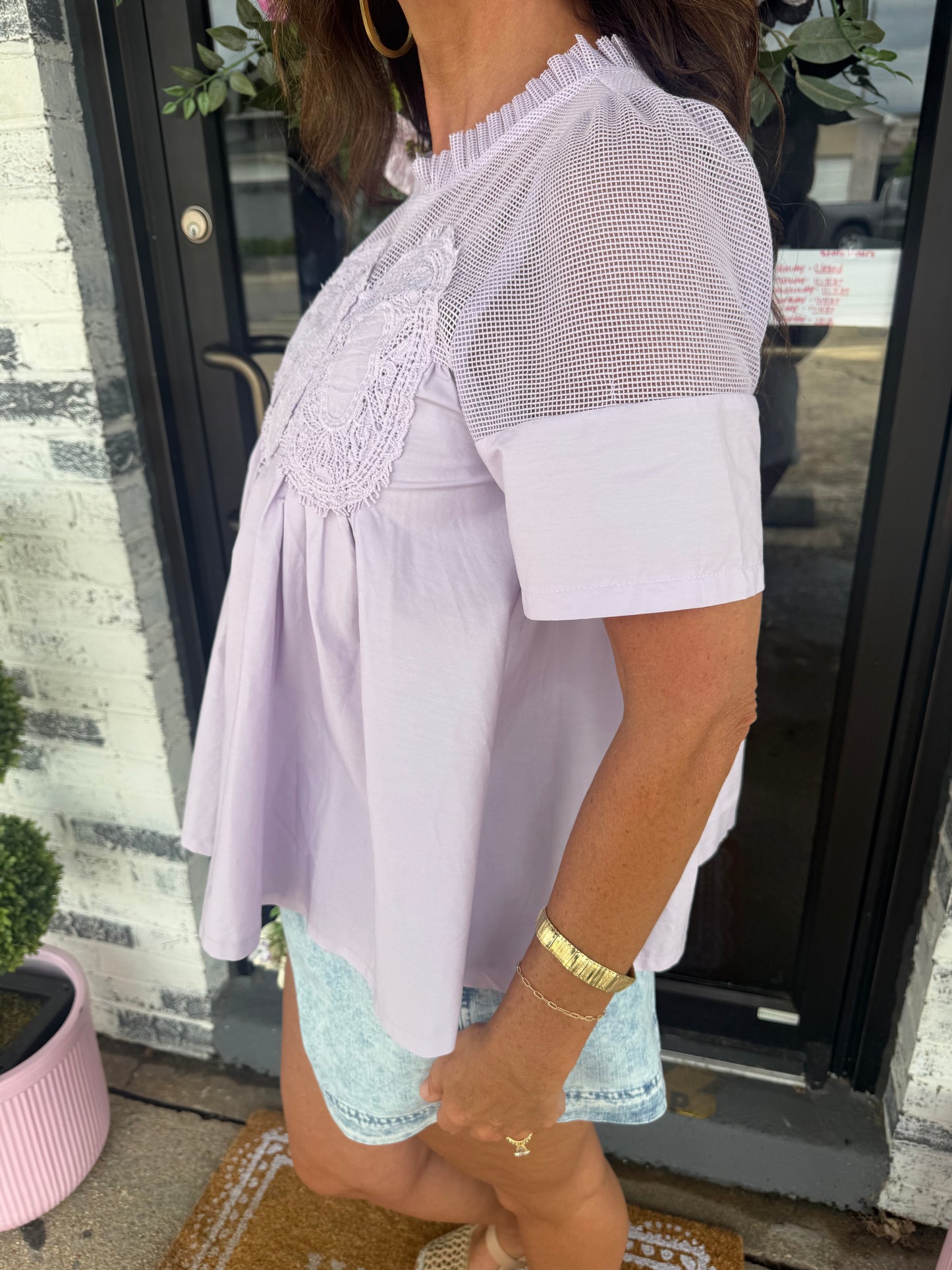 Lavender and Lace Top