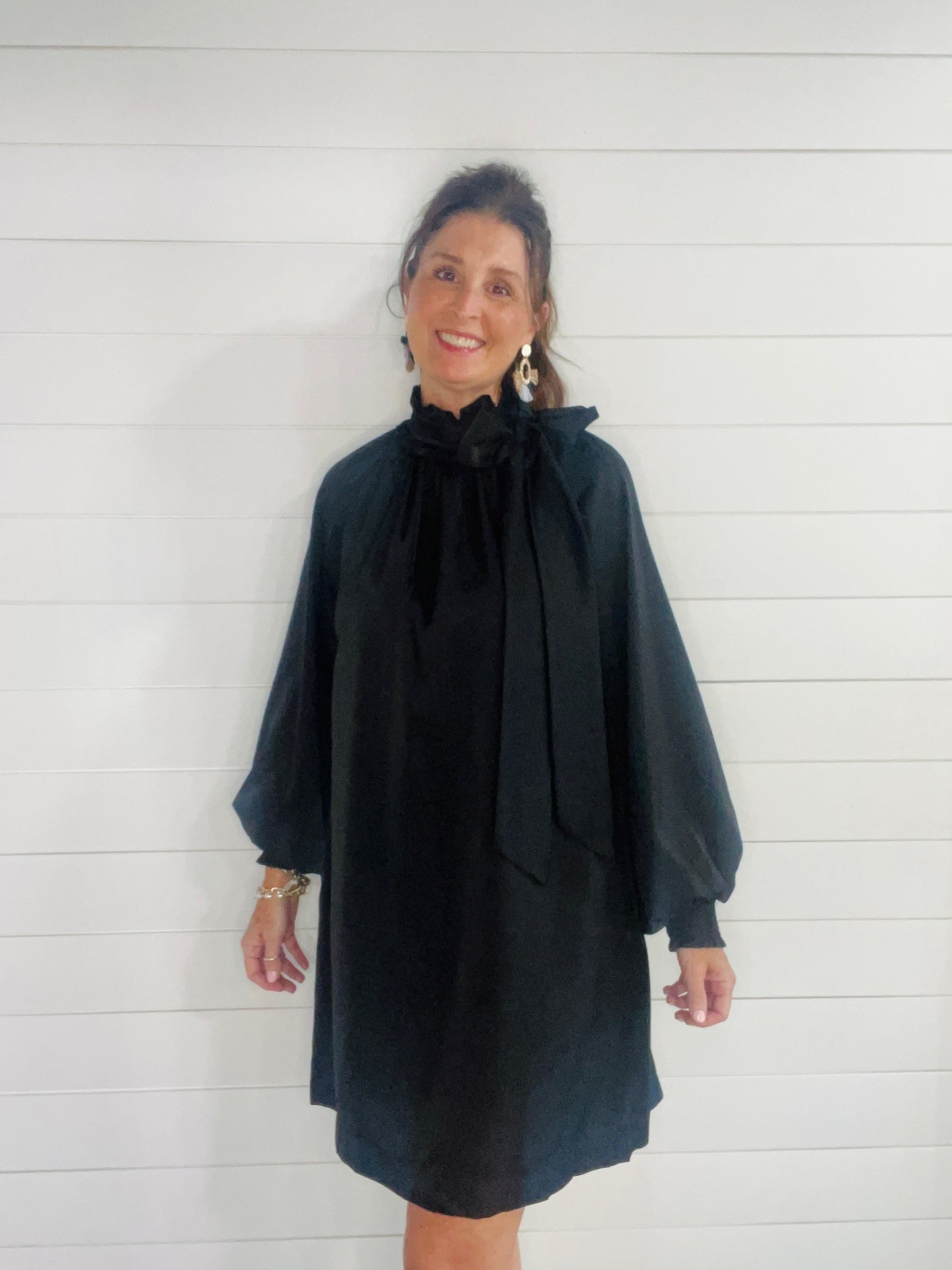 The Noir Bow Dress