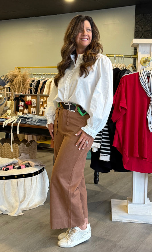 Chocolate Suede Pants