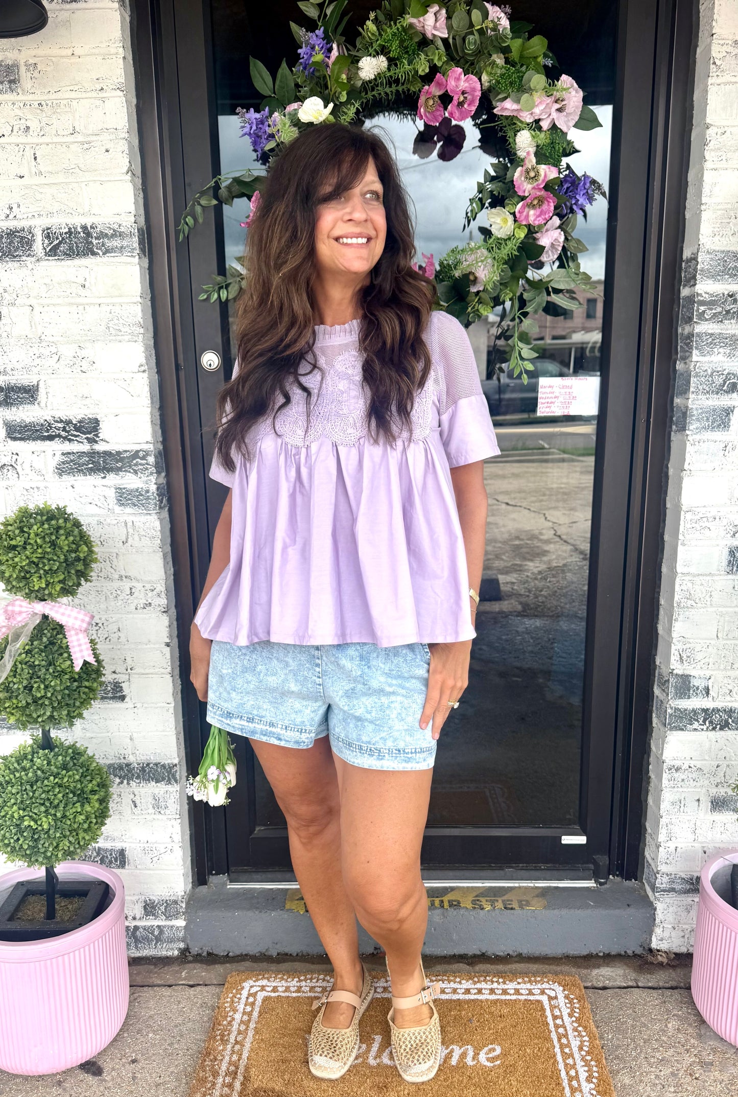 Lavender and Lace Top
