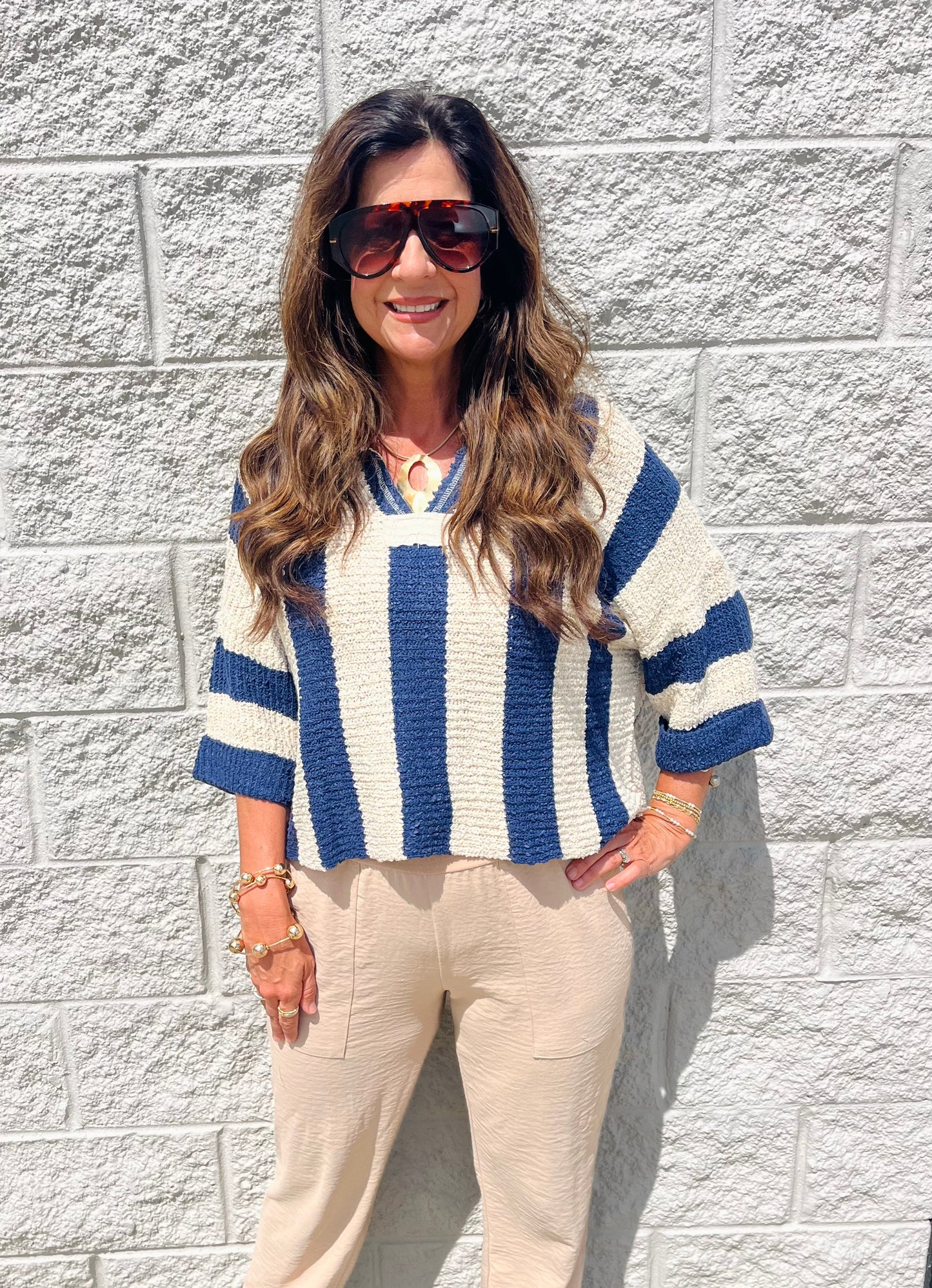 Navy Stripe Sweater