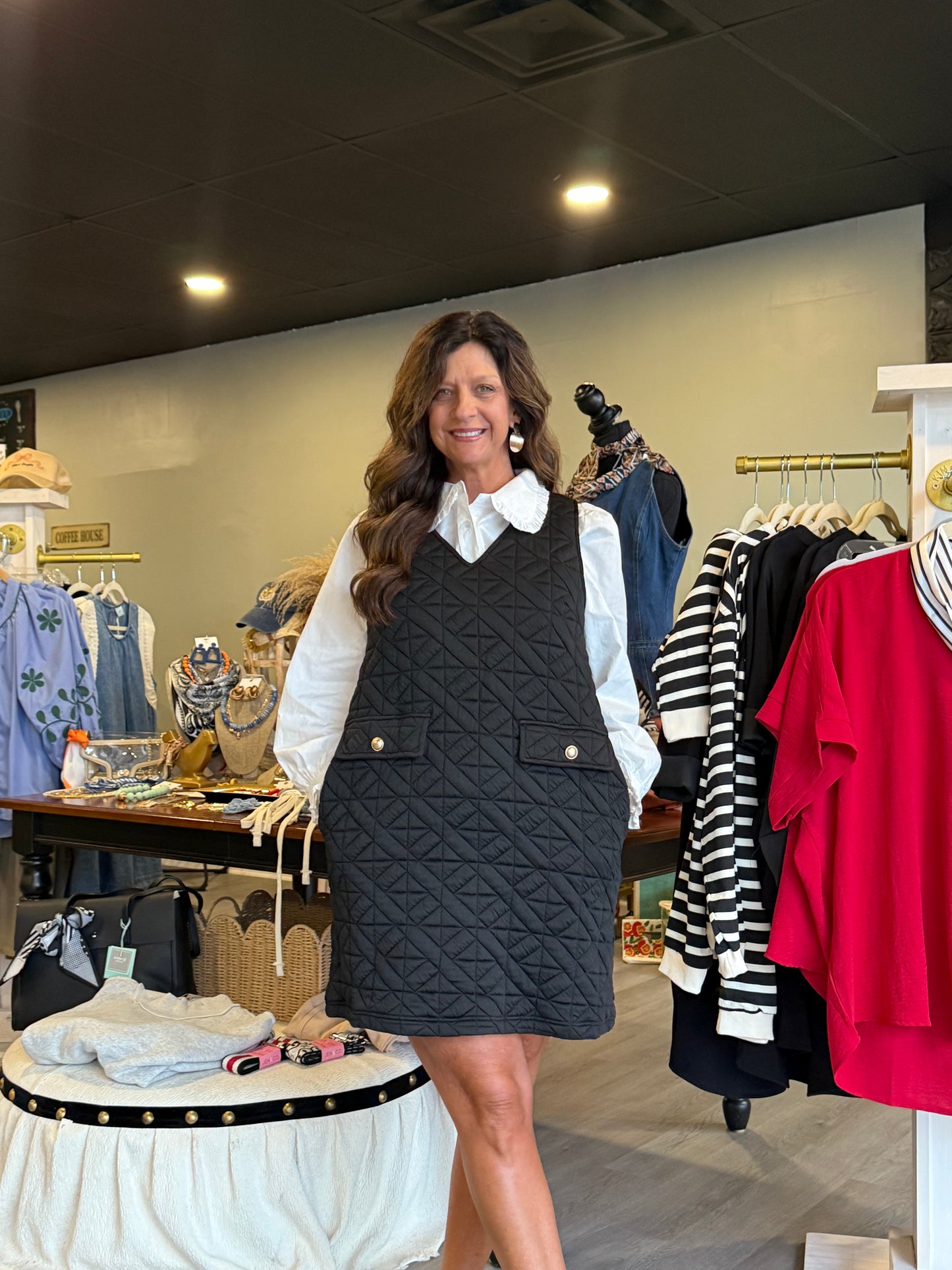 Black Quilted Dress