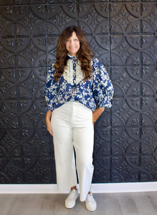 The Gabby Floral Ruffle Top