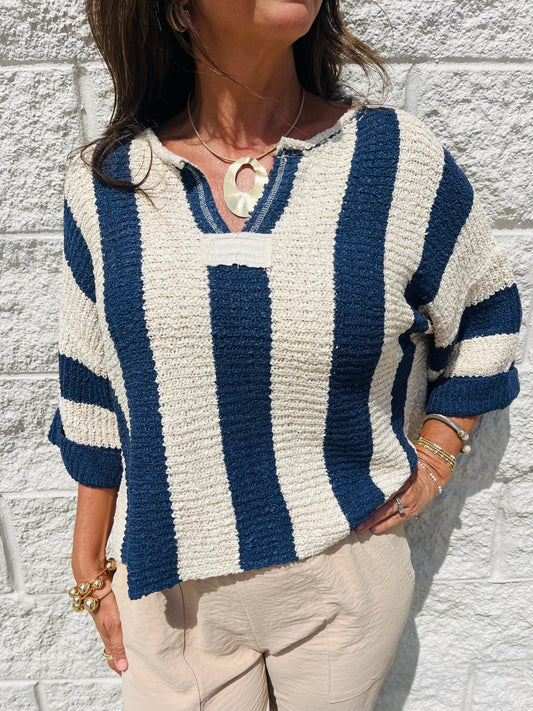 Navy Stripe Sweater