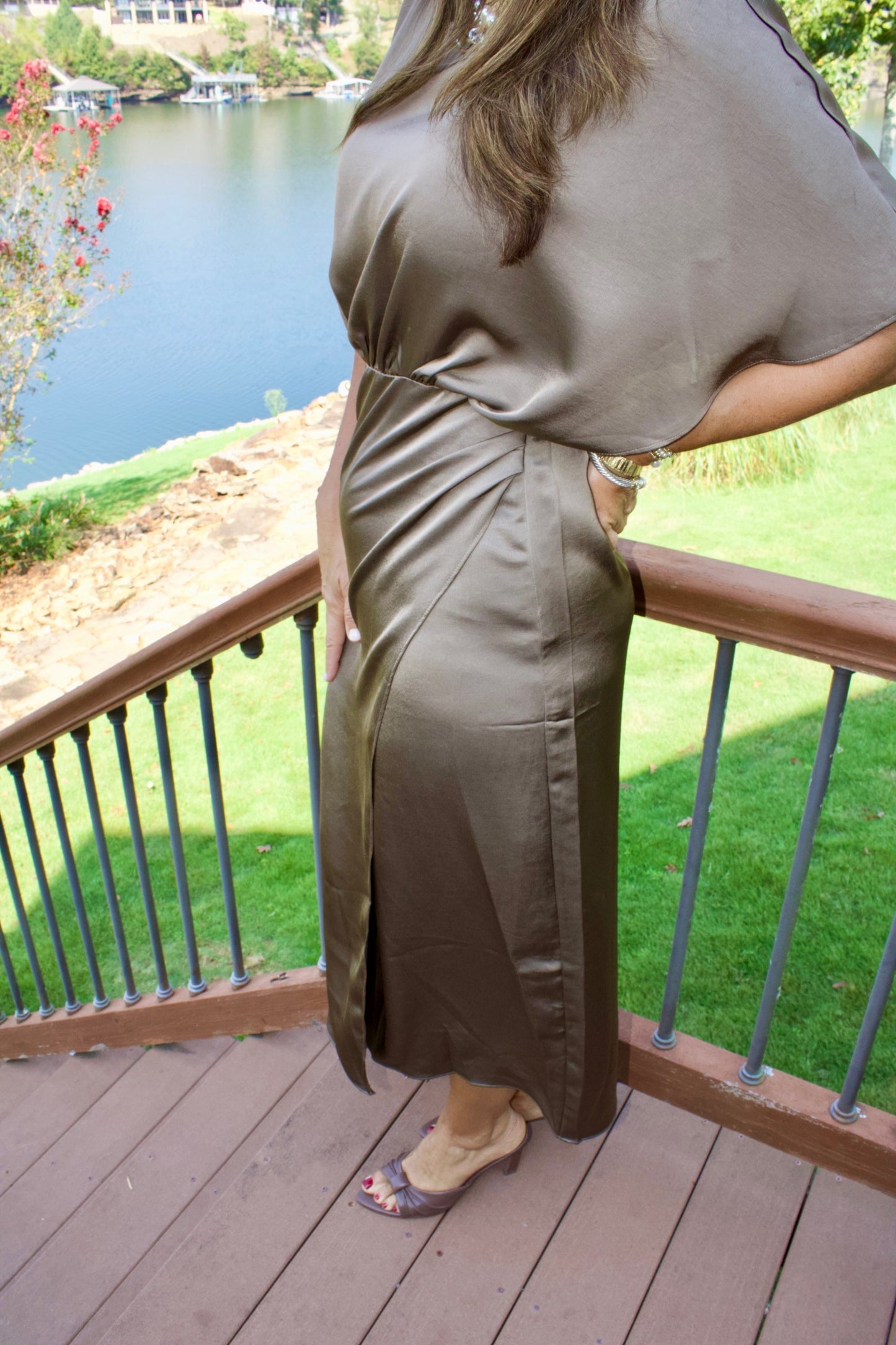 Mocha Silk Dress