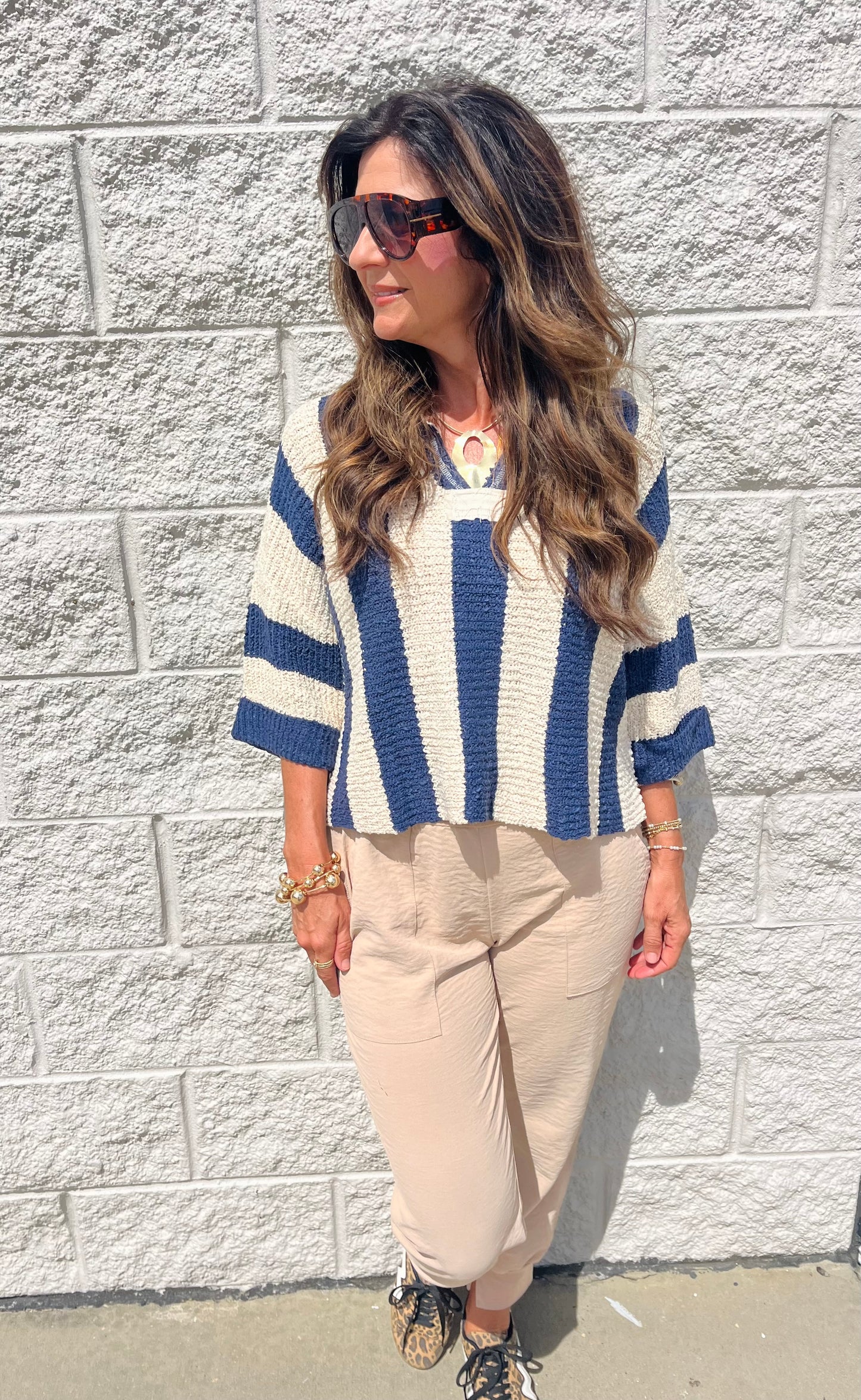 Navy Stripe Sweater