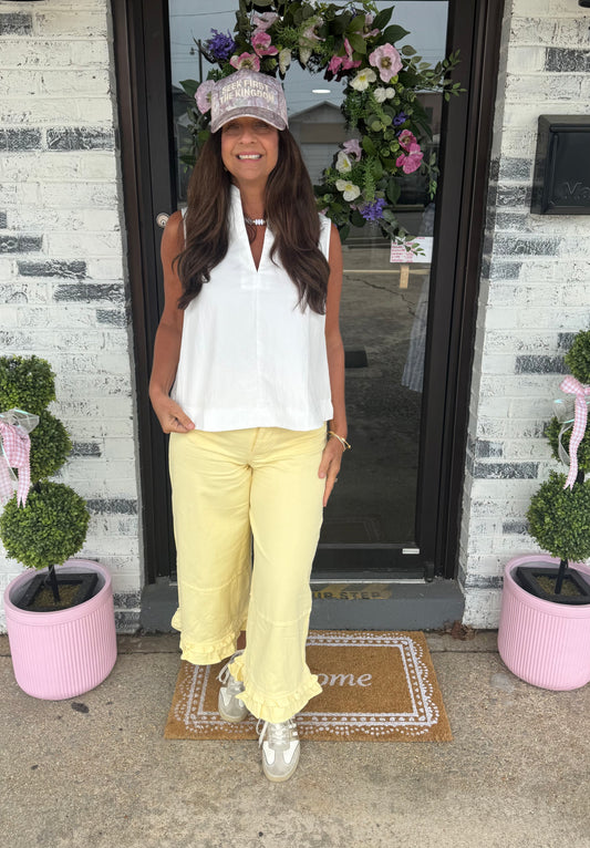 Sunshine in my Pocket Ruffle Pants
