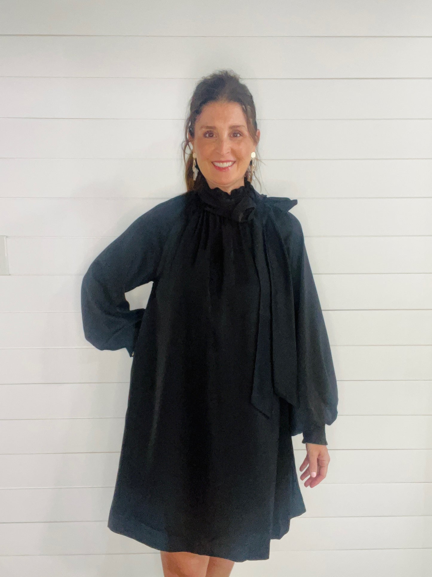 The Noir Bow Dress