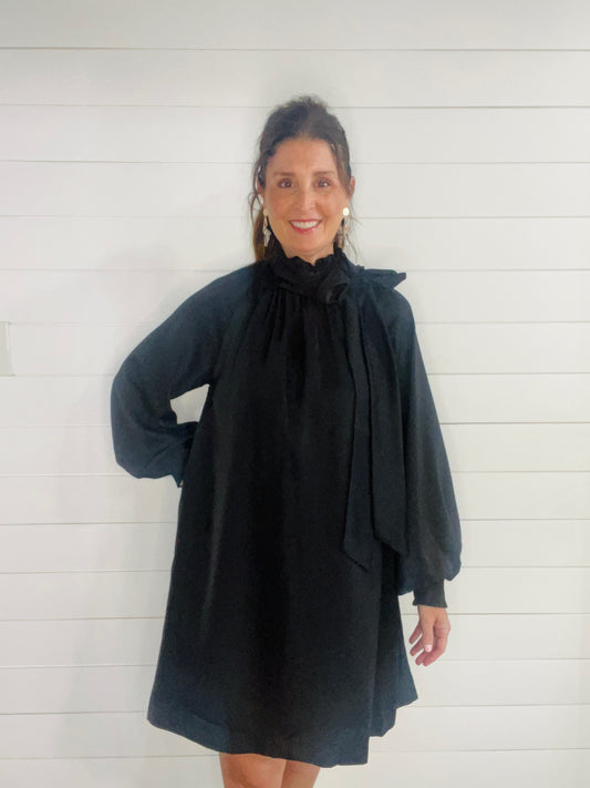 The Noir Bow Dress