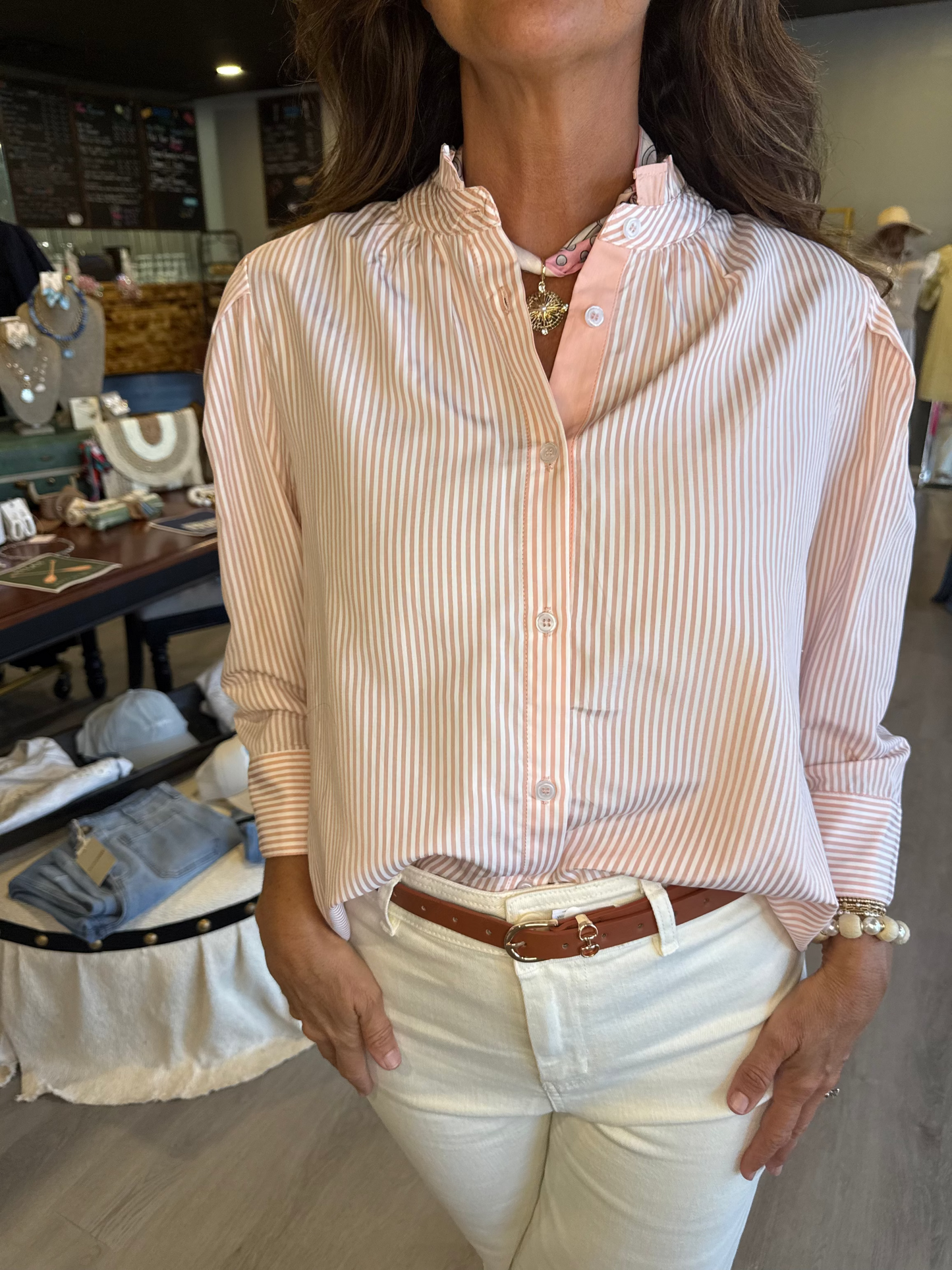Carnation Button Down