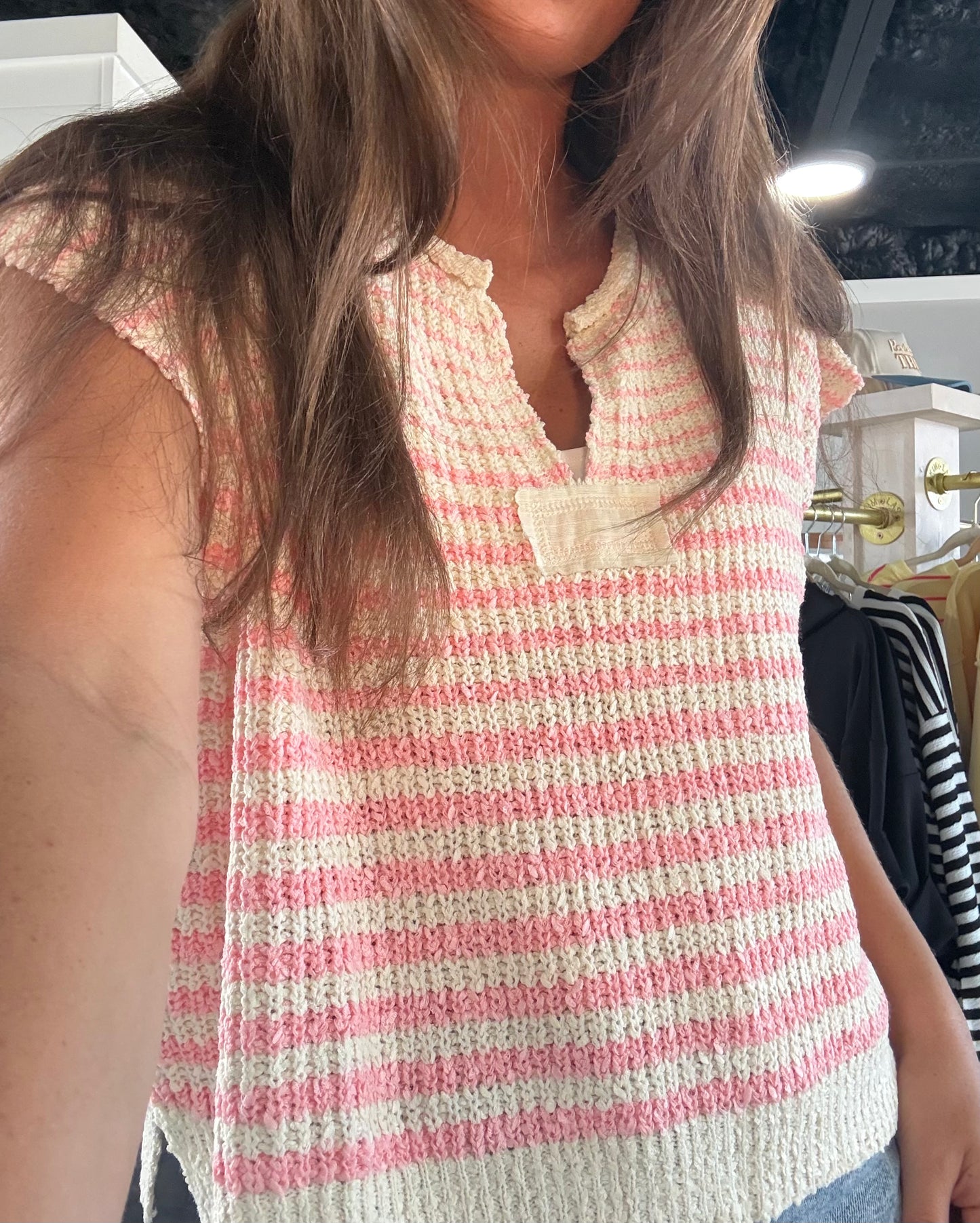 Pink Stripe Sweater