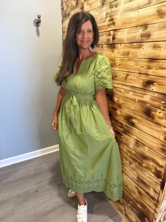 The scalloped maxi dress