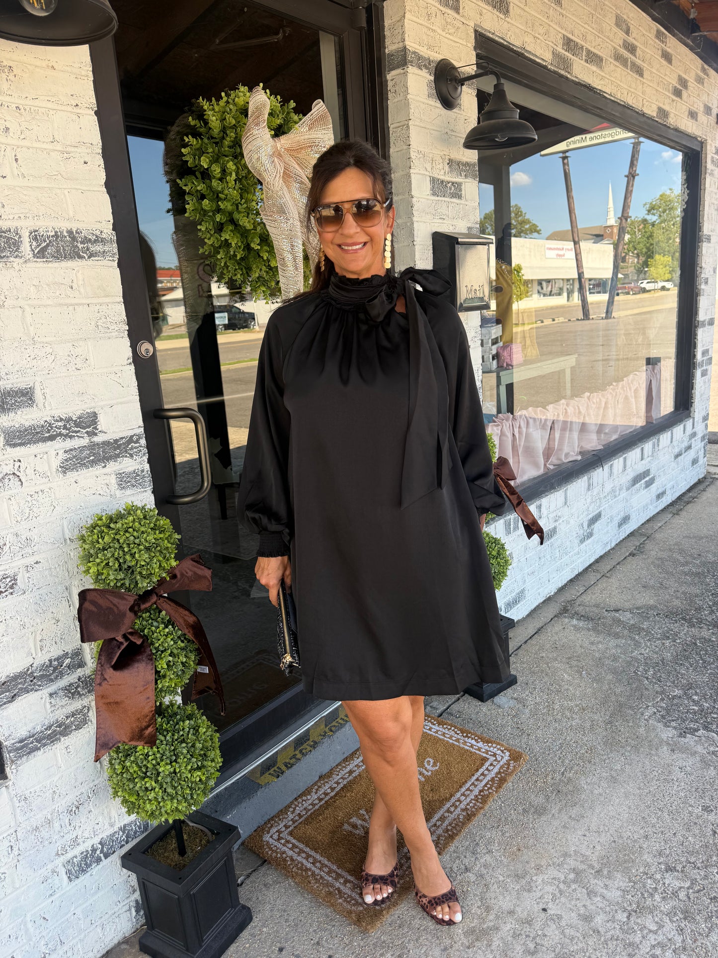 The Noir Bow Dress