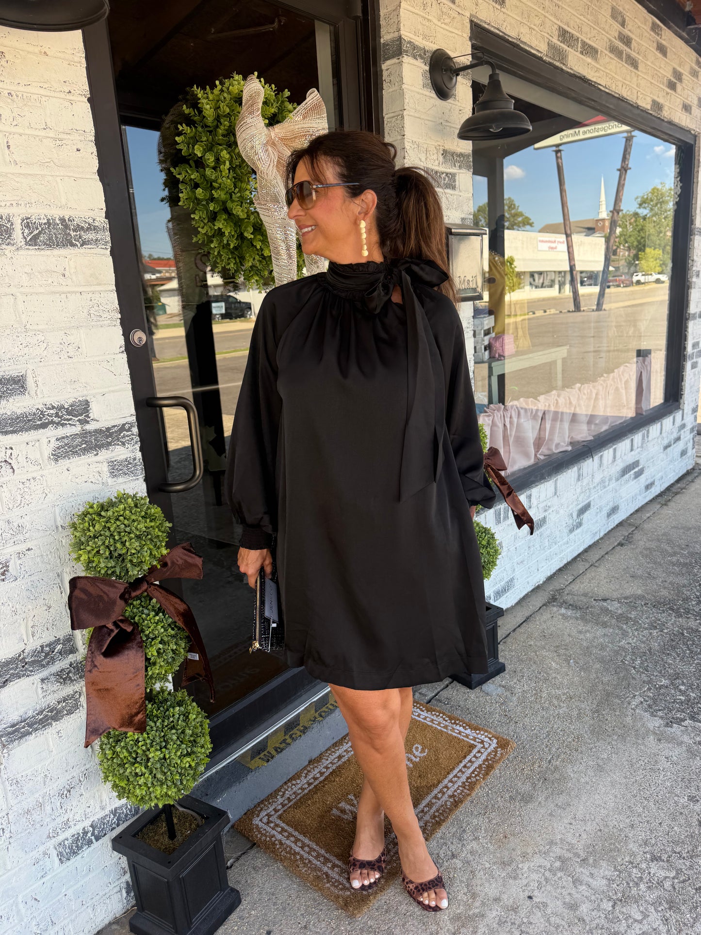 The Noir Bow Dress